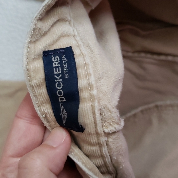 Vintage Dockers cream corduroy stretch dress pants - Picture 6 of 8
